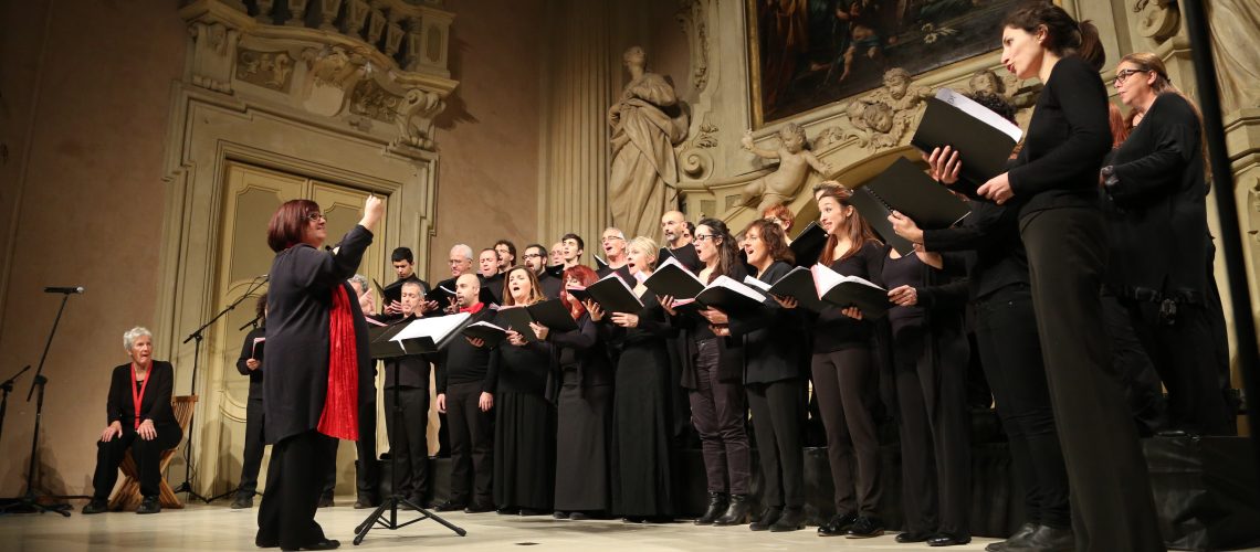 231114 BOLOGNA ORATORIO SAN FILIPPO NERI LE CENERI DI GRAMSCI PROGETTO PASOLINI CORO CON GIOVANNA MARINI.Foto di FDM/A.RUGGERI